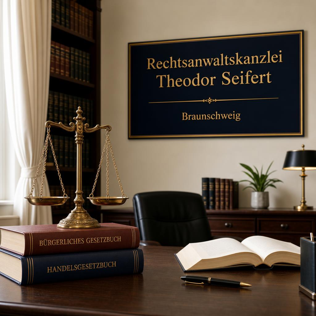 Waage der Justiz in der Anwaltskanzlei Braunschweig